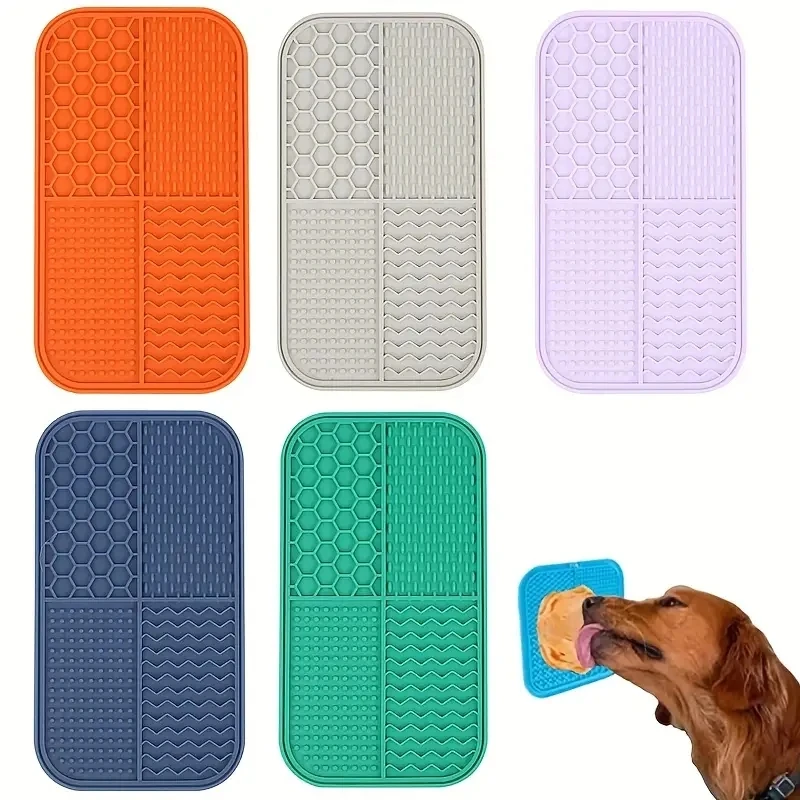 Pet Supplies Silicone Slow Food Licking Pad Anxiety Relief Licking Mat for Dogs and Cats 1005012155829438