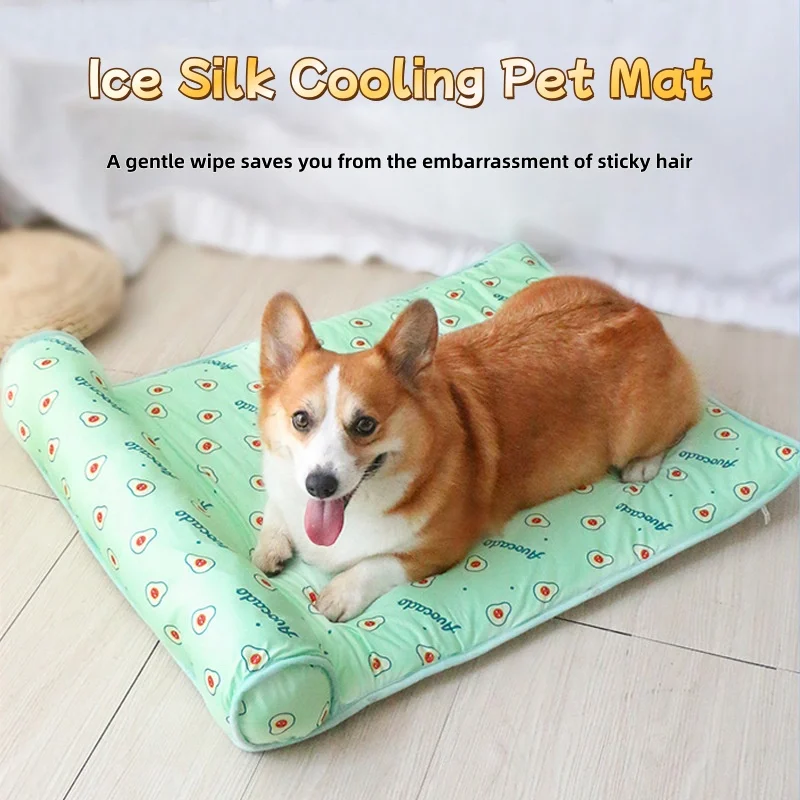 Summer Dog Cooling Pad Breathable Ice Silk Pet Mat Washable Anti-Slip Cold Blanket Sofa Bed 1005012155965547
