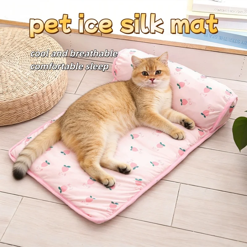 Summer Dog Cooling Mat Breathable Pet Ice Pads Washable Cat Blanket Sofa Small Animal Cold Bed 1005012157878694