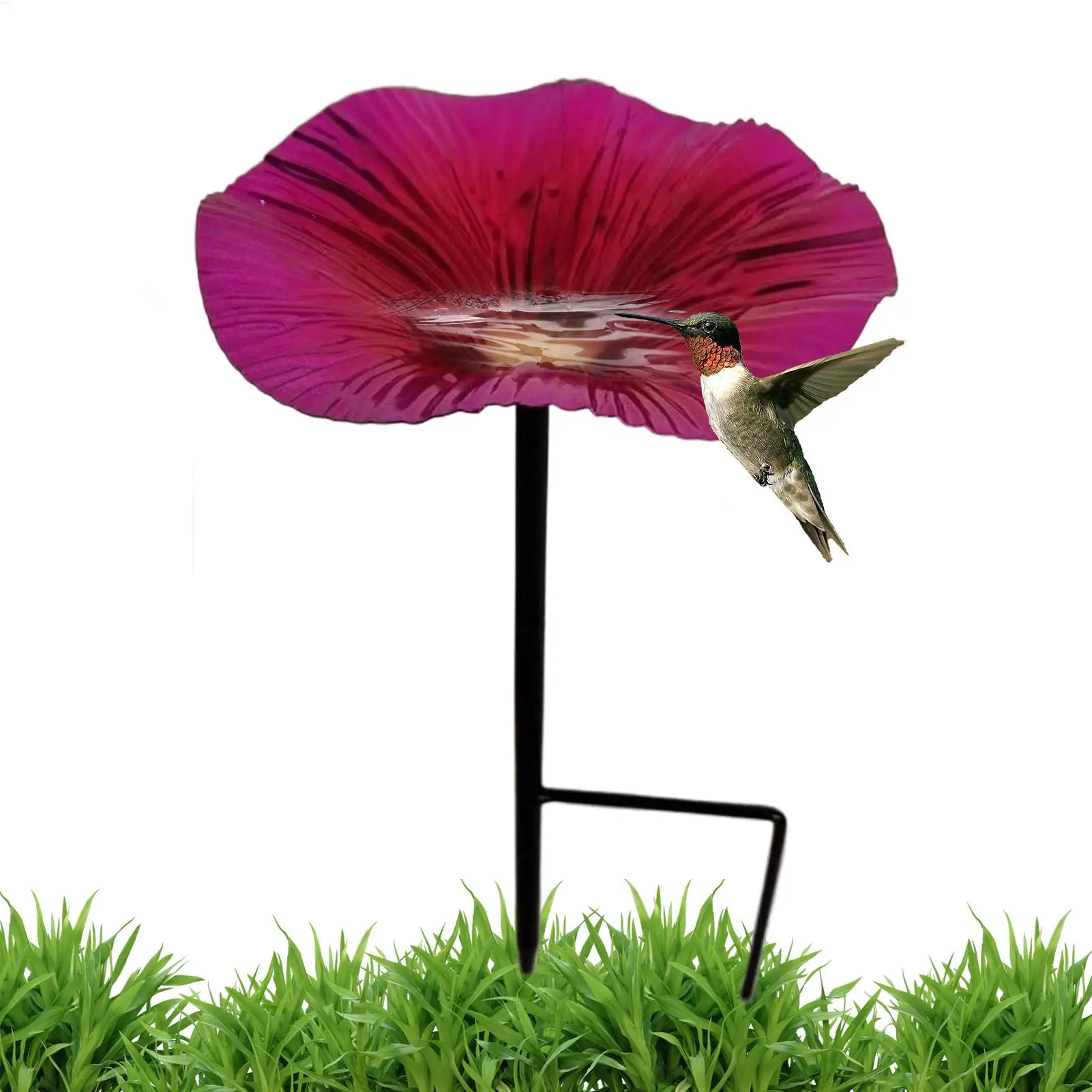 Bird Bath for Outdoor Garden Removeable Stand Bowl with Metal Stake for Courtyard Garden 1005012159471329