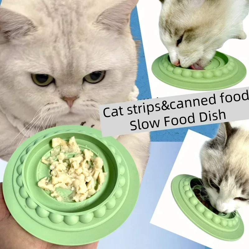 Cat Slow Feeder Mat Bowl Pet Liquid Food Bowl Cat Treat Dish Anti Choking Eating Plate 1005012160734533