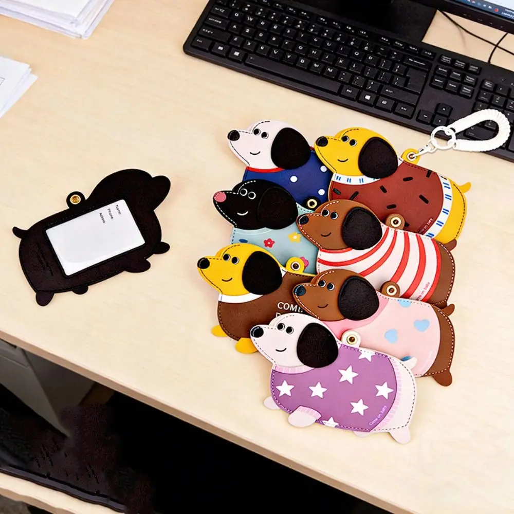 Fashion Baggage Tag Dachshund Card Holder Multifunction Bag Charm Luggage Korean Style Cute Cartoon 1005012165986657