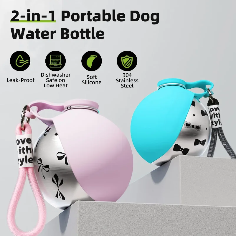 Portable Dog Water Bottle for Small Dogs (2 In-1) 1005012168516525
