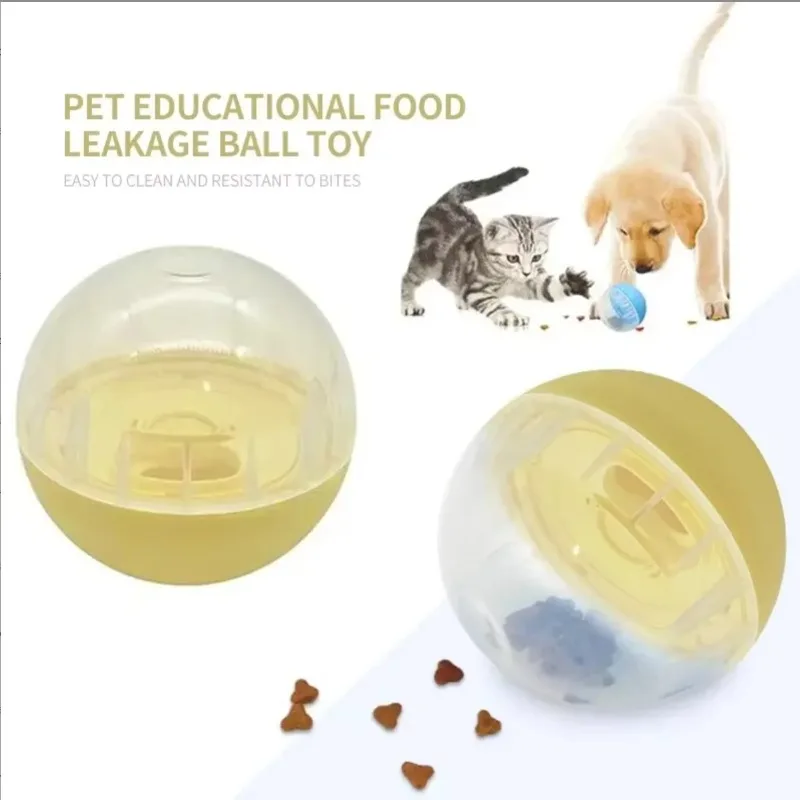 IQ Treat Ball Interactive Dog Toy Slow Feeder Dog Food Dispenser Ball Pet Puzzle Toy Mental (4 Inch) 1005012190749427