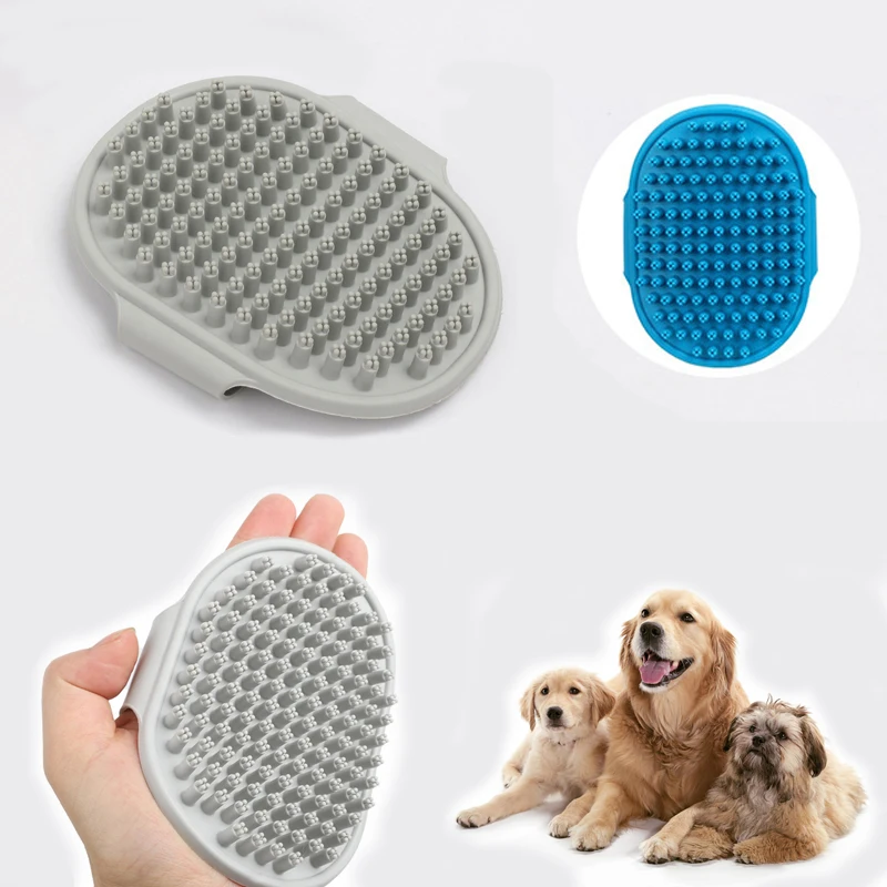 Cat Grooming Comb Dog Bath Brush Pet Grooming Shedding Soothing Massage Rubber Bristles Comb 1005012191931521