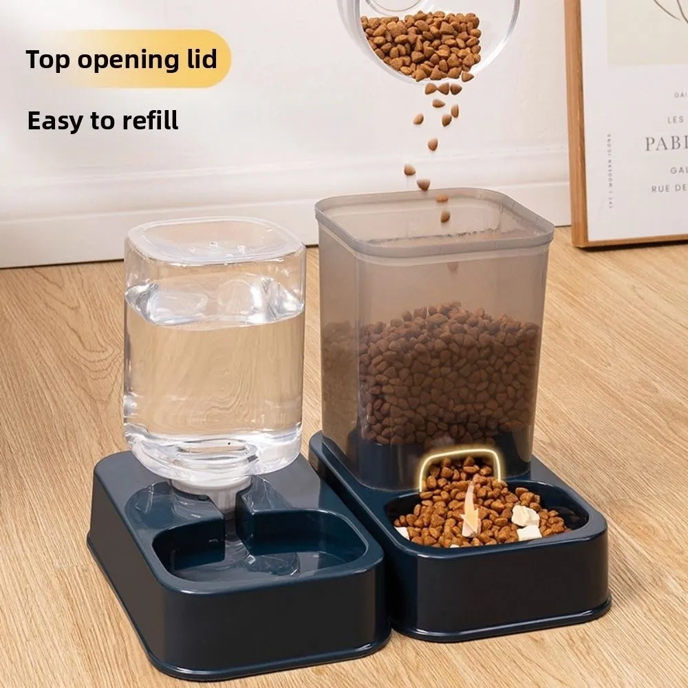 1.2L/1.5L Pet Automatic Feeder Large Capacity Plastic Cat Dog Water Dispenser Feeder Set 2 Styles 3 1005012205028950