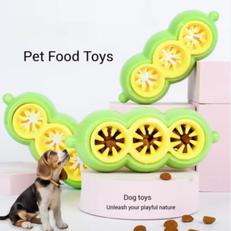 New Dog Treat Dispensing Toy Pea Shaped Puzzle Slow Feeder for IQ Training Mental Stimulating Pet 1005012206974870