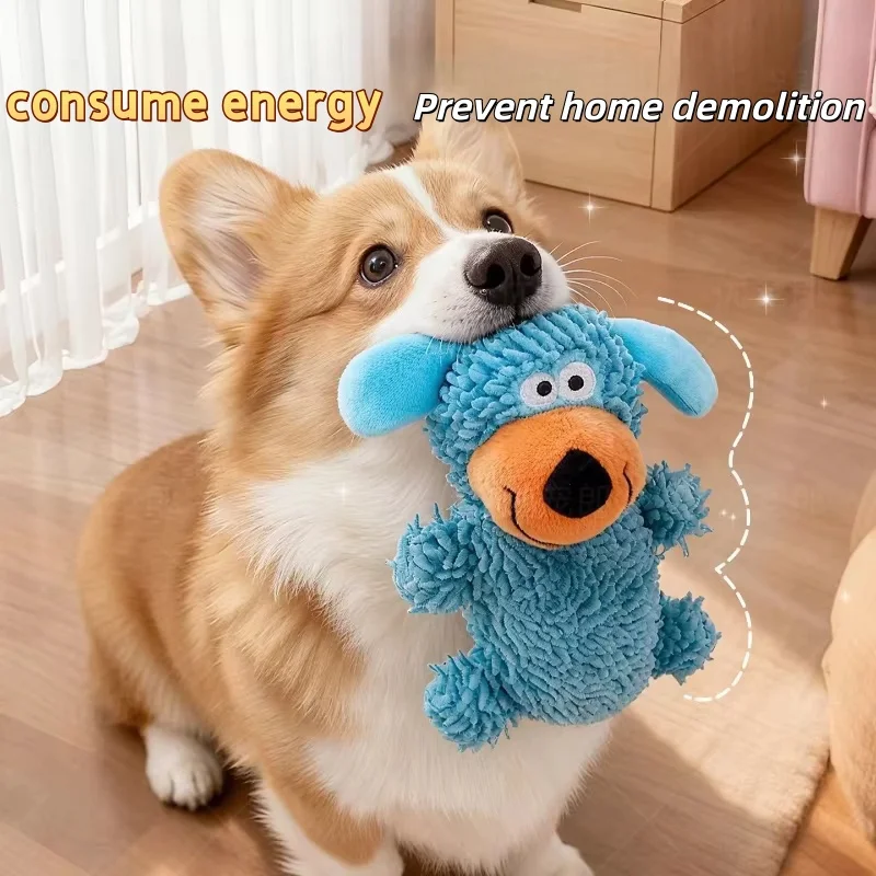 Durable Chew Resistant Plush Dog Toy Soft Fleece Squeaky Interactive Indoor Play Teeth Grinding Toy 1005012211876187