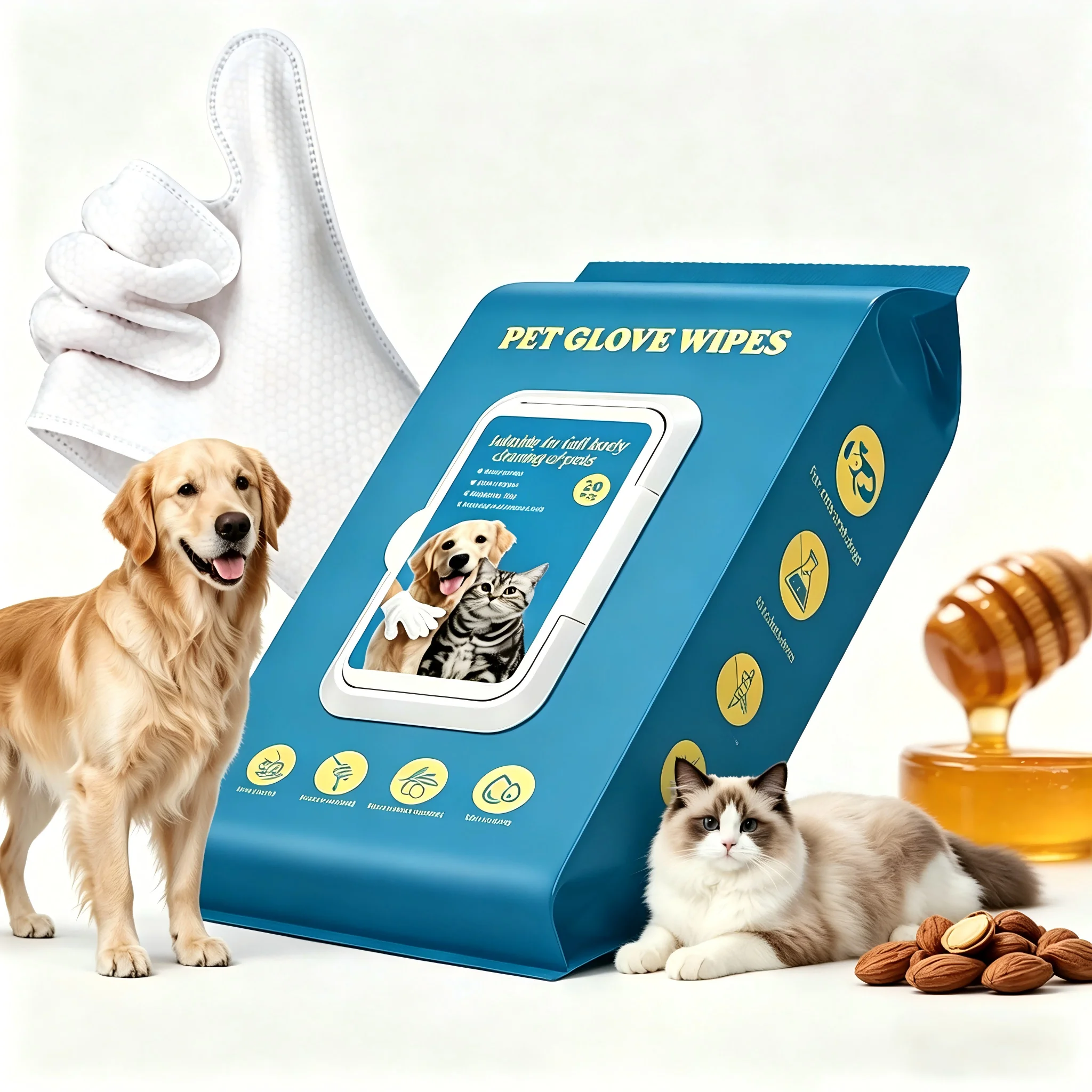 Pet Dry Cleaning Wet Wipes for Cats and Dogs (20 Pcs) 1005012251950699