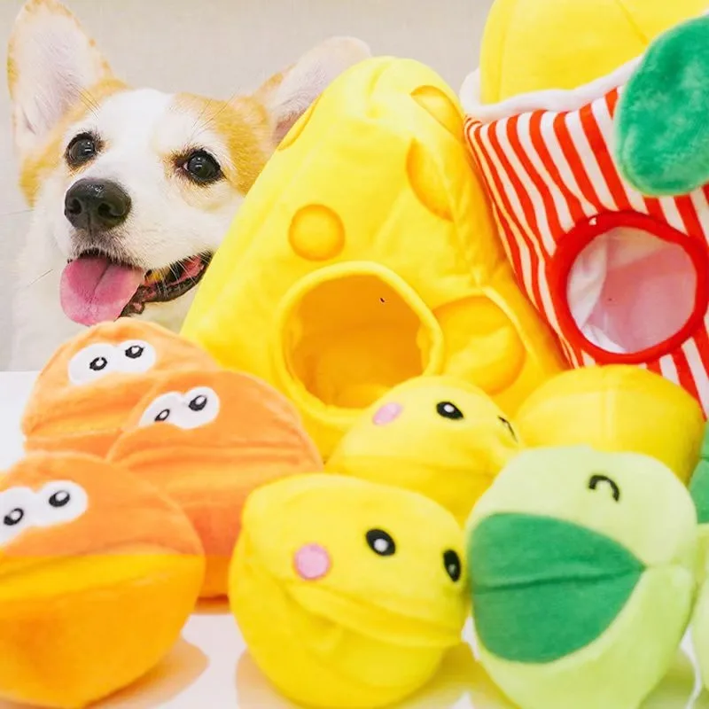 Dog Toys Leakage Sniffing Toy Hide Food Puzzle Dog Training Interactive Sound Toy Suppleness 1005012269625701