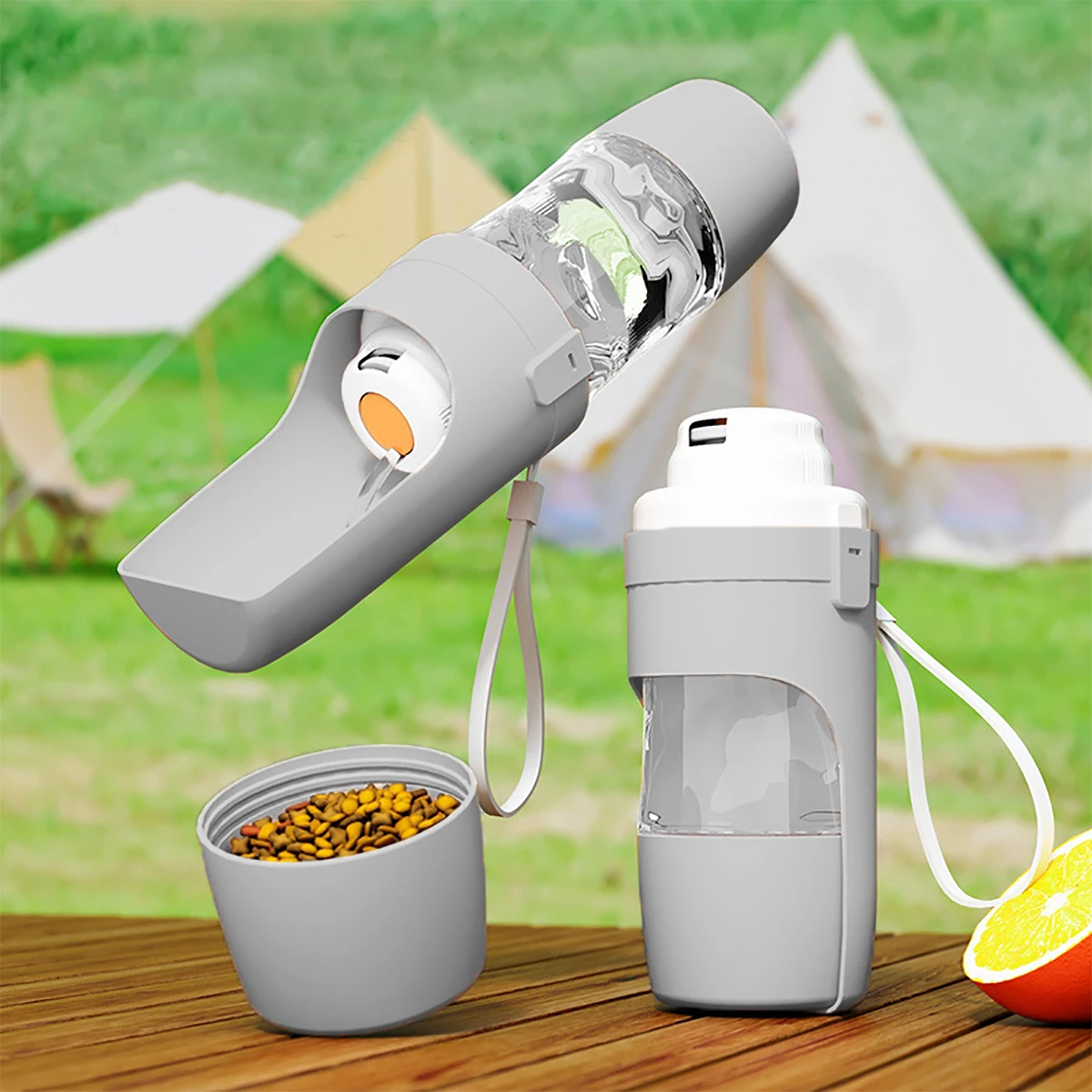 Portable Travel Pets Dog Water Bottle with Storage Food and Water Container Dog Cat Outdoor Pet 1005012271136192