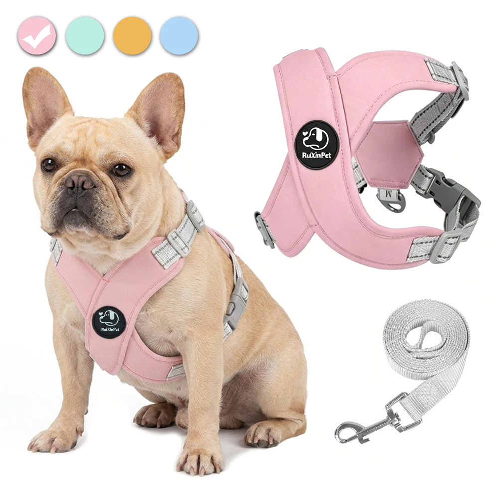 Dog Harness Leash Set Reflective Adjustable Pet Vest Harness with Metal D Ring Breathable Puppy Cat 1005012278473037