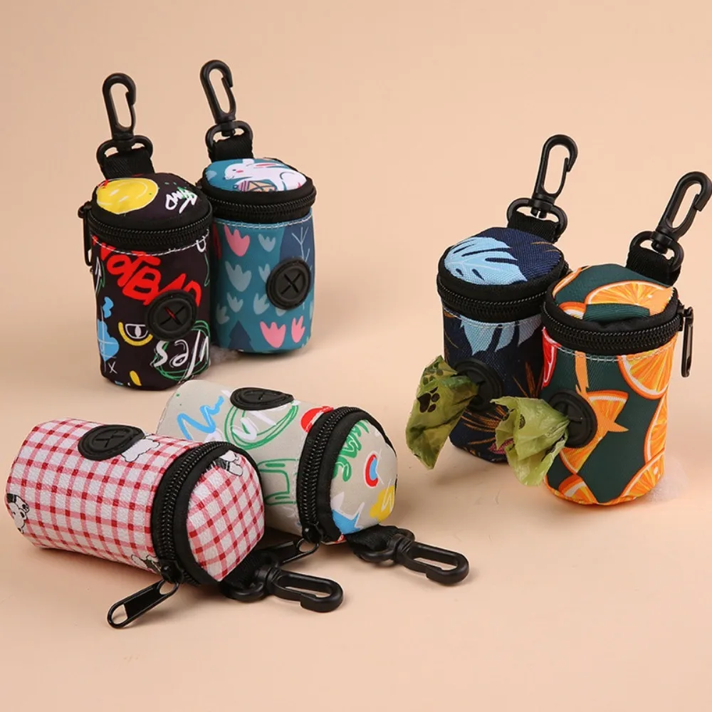 Hangable Dog Poop Bag Dispenser Portable Zipper Waste Holder Dogs Walking Accessory Cute Garbage 1005012283950179