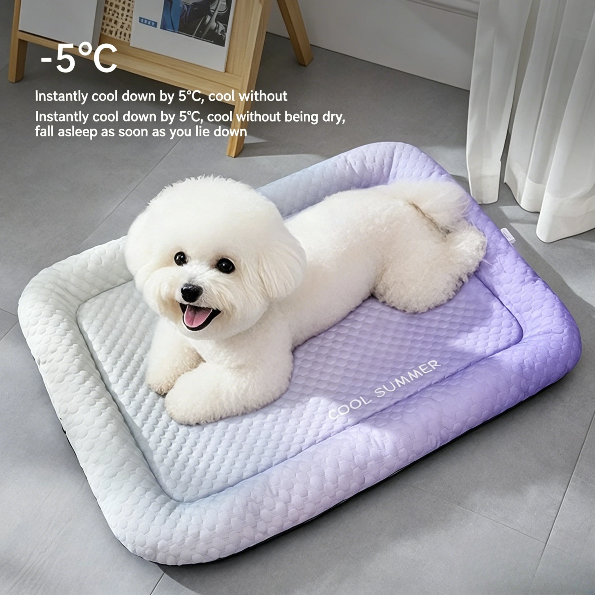 Cooling Bean Dog Mat, Summer Ice Silk Bed, Breathable Cooling Pad 1005012291222794