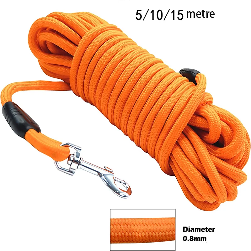 5M/10M/15M Long Rope Training Dog Leash- Heavy Duty Nylon Recall Agility Training Dogs Lead Leash 1005012293227519
