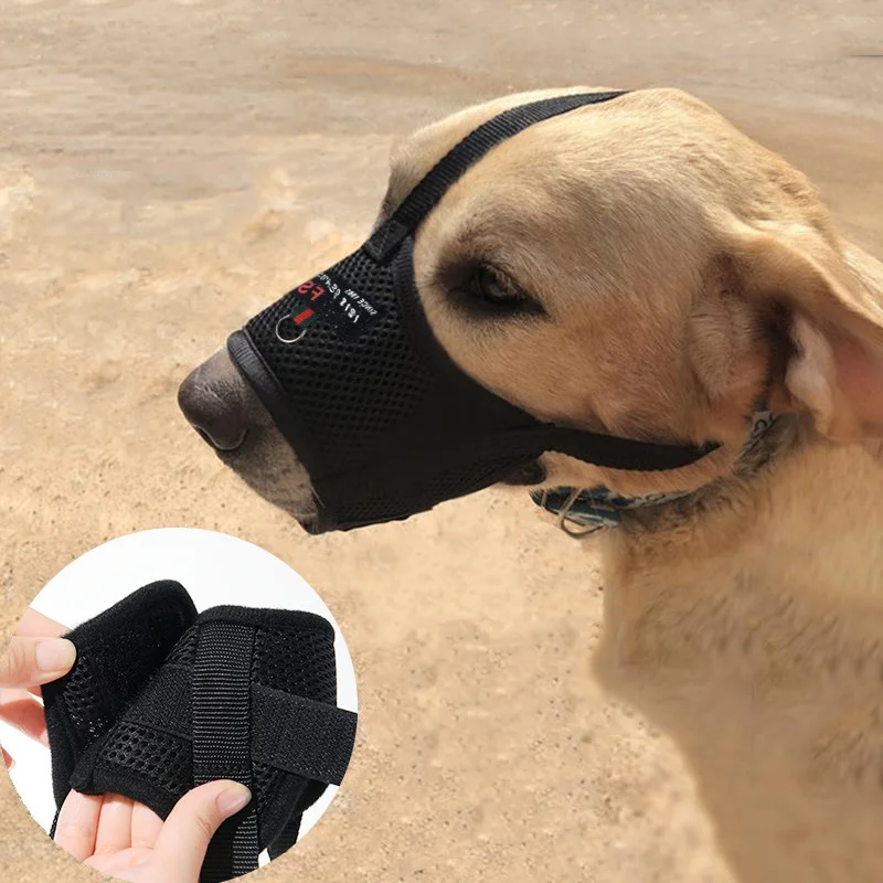 Adjustable Dog Muzzle Breathable Dog Mouth Cover Muzzle Collar Anti Barking Pet Accessories (1Pc) 1005012294320711