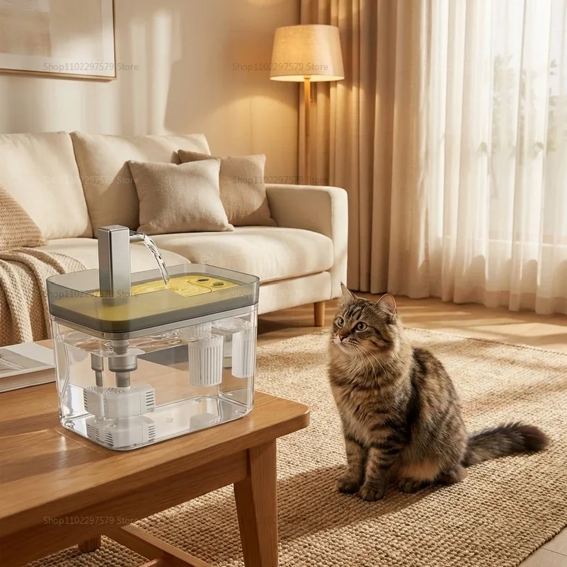 Cat Water Fountain Auto Filter USB Pet Drinking Dispenser Live Water Circulation Quiet Automatic 1005012307714850