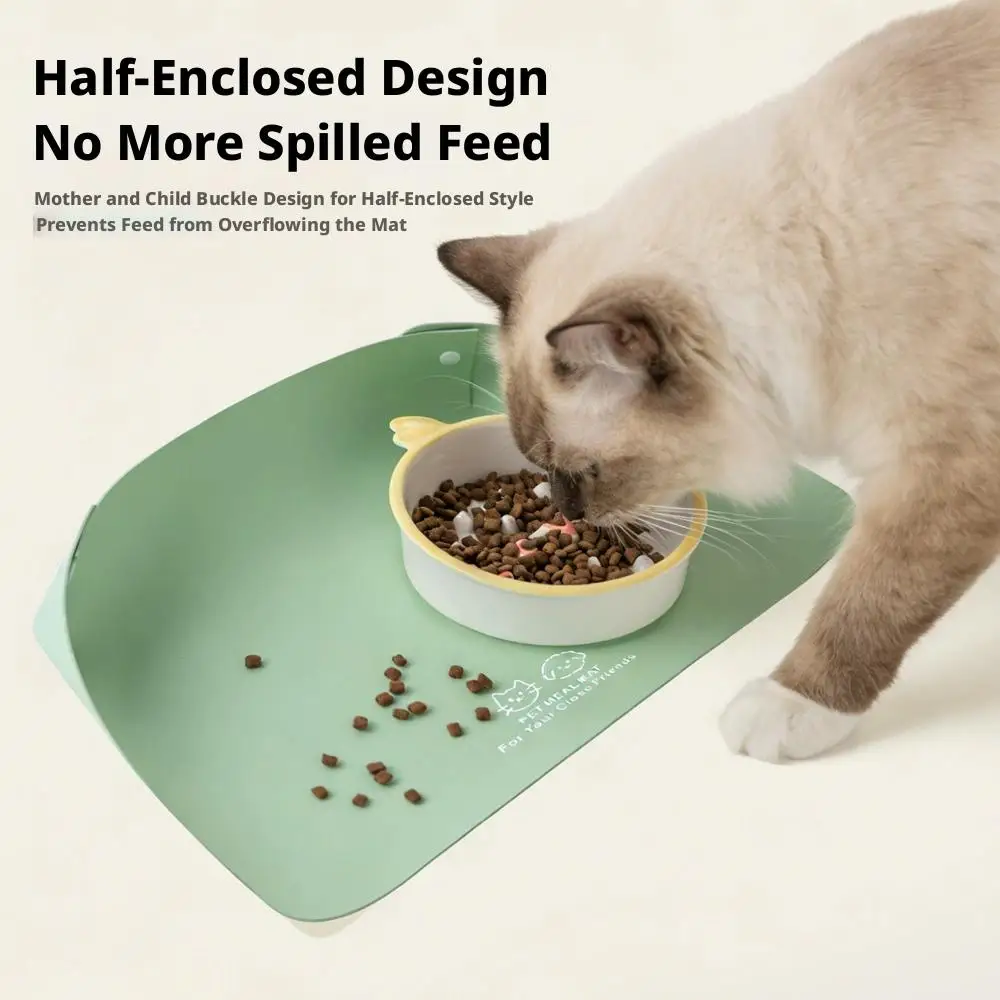 Semi Enclosed Pet Feeding Mat Thick Non Slip Waterproof Oil Proof Pad Floor Protector for Cat Dog 1005012319595240