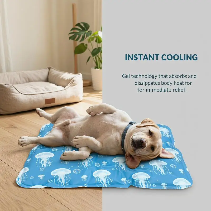 Pet Cooling Ice Mat for Dogs Cats Summer Non Toxic Self Cooling Pad for Indoor Outdoor Use 1005012326789824