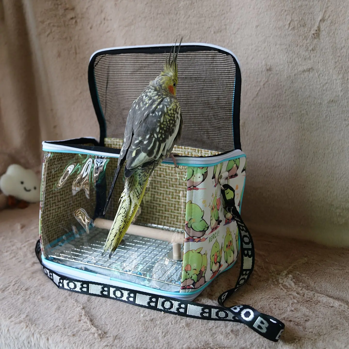 Portable Parrot Carrier Bag Transparent Breathable Shoulder Strap for Budgie Cockatiel Lovebird 1005012333962257