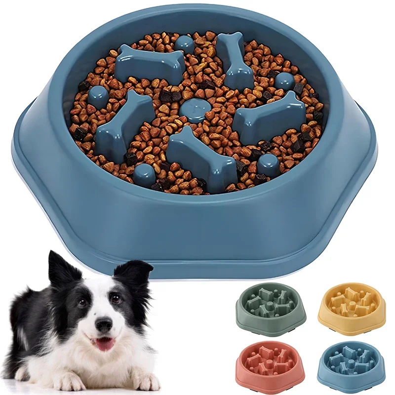 Slow Feeder Dog Bowl Anti-Choking Puppy Food Bowl Anti-Slip Pet Slow Eating Dog Dishes Puzzle 1005012337634162