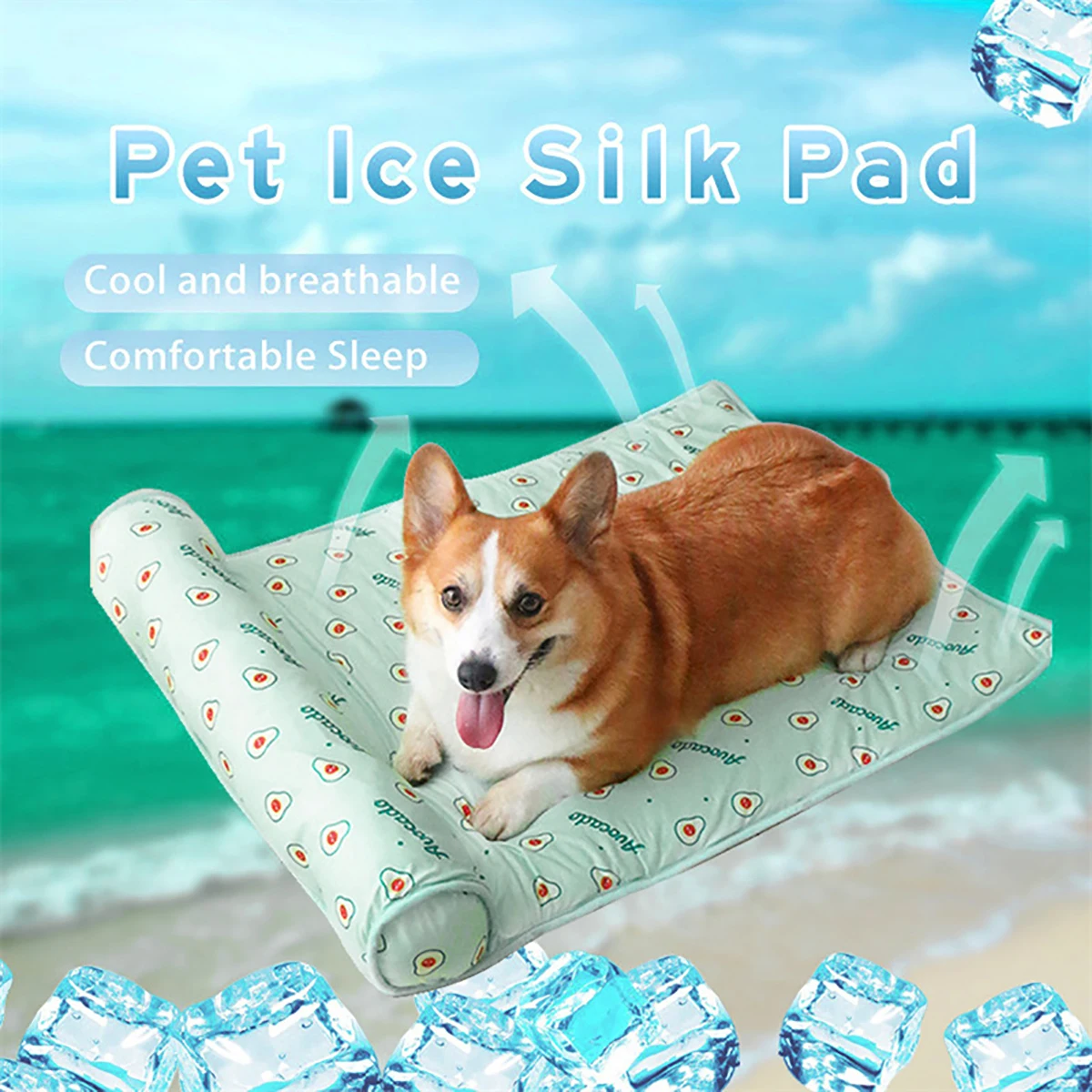 Summer Dog Cooling Mat Pet Ice Pads Cat Breathable Blanket Cat Washable Sofa Breathable Pet Dog Bed 1005012339208678