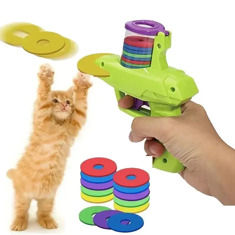 Cat Dog Toy with Colorful Flying Discs Set 1005012344836982