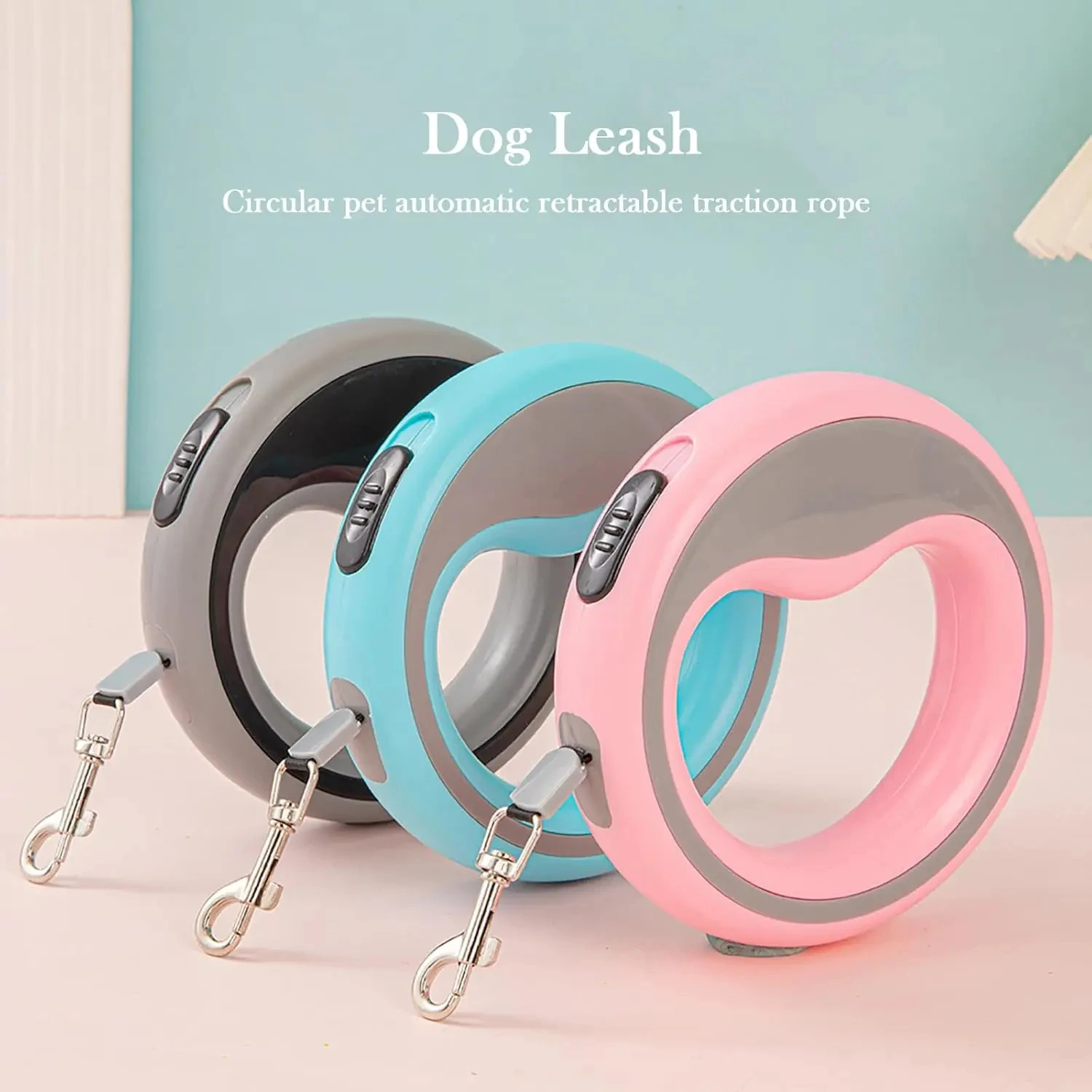 Retractable Dog Lead Heavy-Duty Extendable Dog Leads Strong Nylon Tape Leash One-Handed Brake Lock 1005012351820389