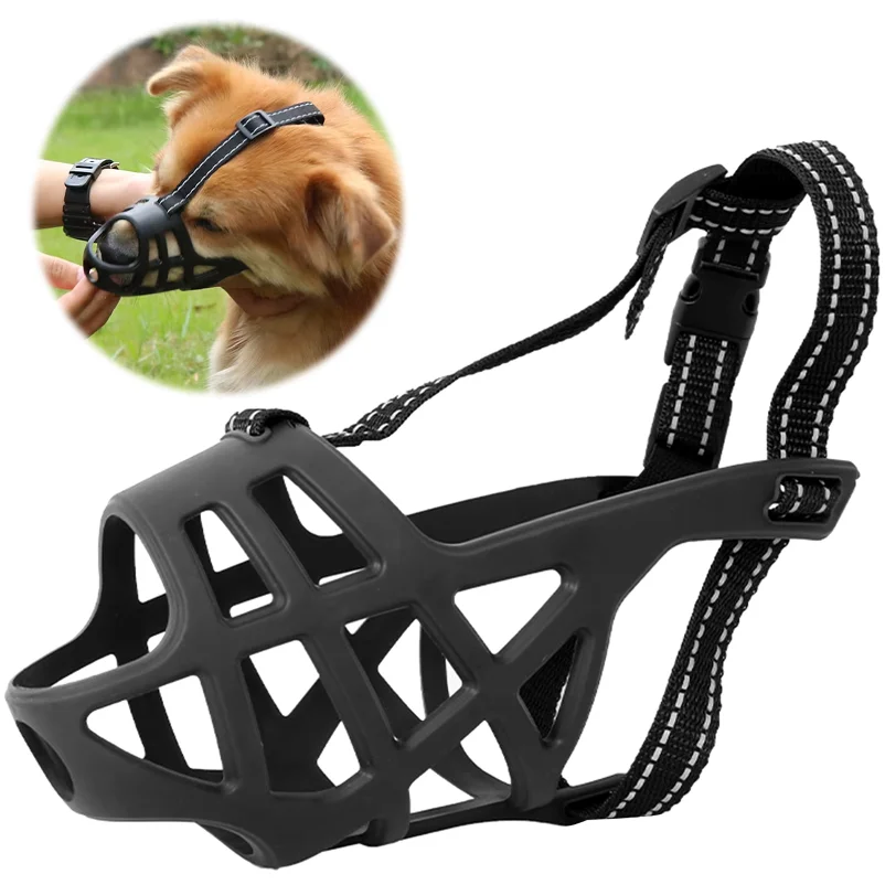 Soft Plastic Dog Muzzle Lightweight Cage Dog Mouth Cover Suitable for Grooming Trimming Training 1005012373621524