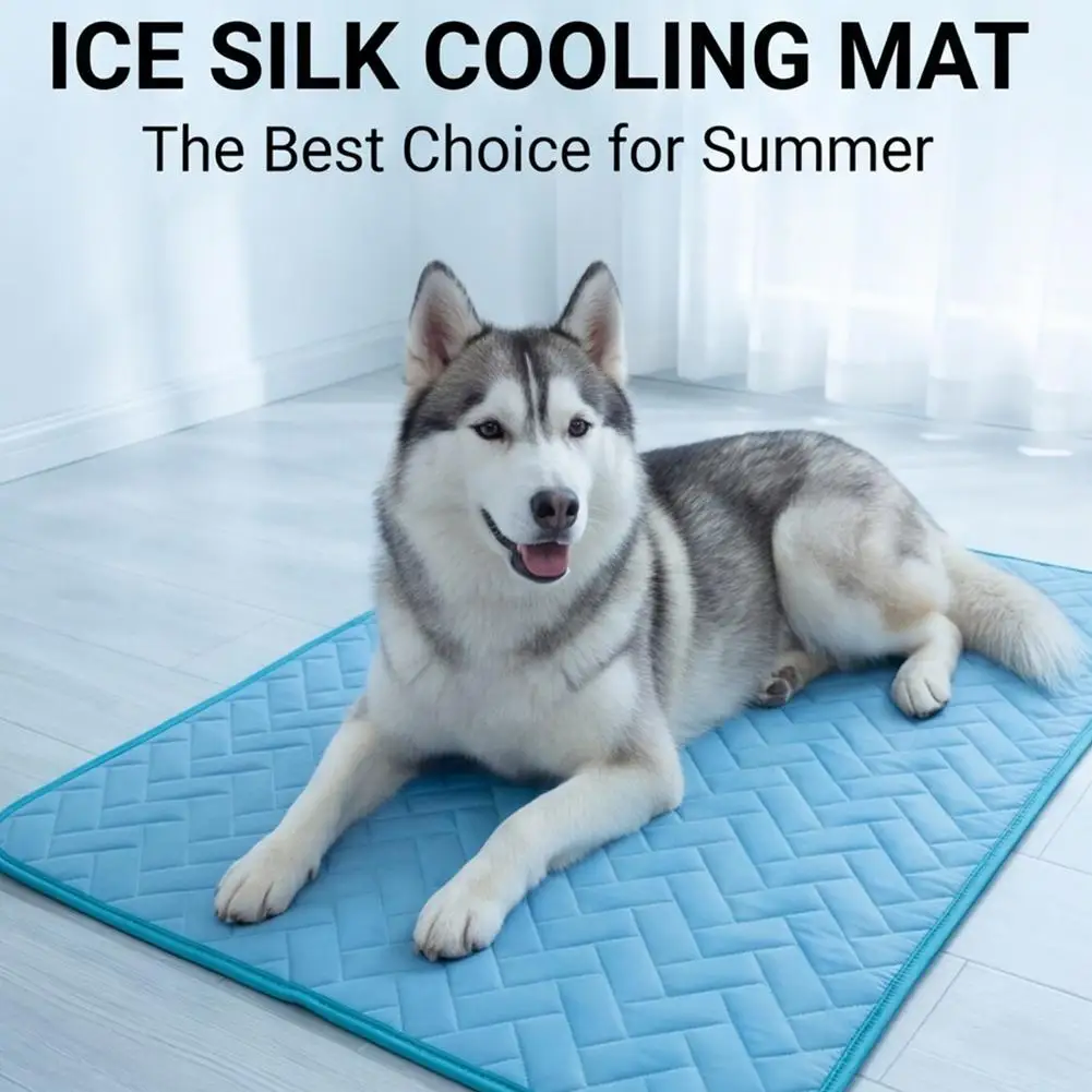 Summer Dog Cat Cooling Pad Mat Washable Puppy Big Ice Gel Bed Mattress Cool Mascotas Cushion 1005012391244480