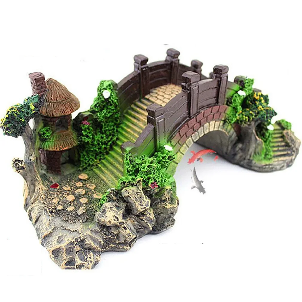 Fish Tank Artificial Bridge Resin Landscape Decoration Bridge Aquarium Equipment Accessories 1005012410859069