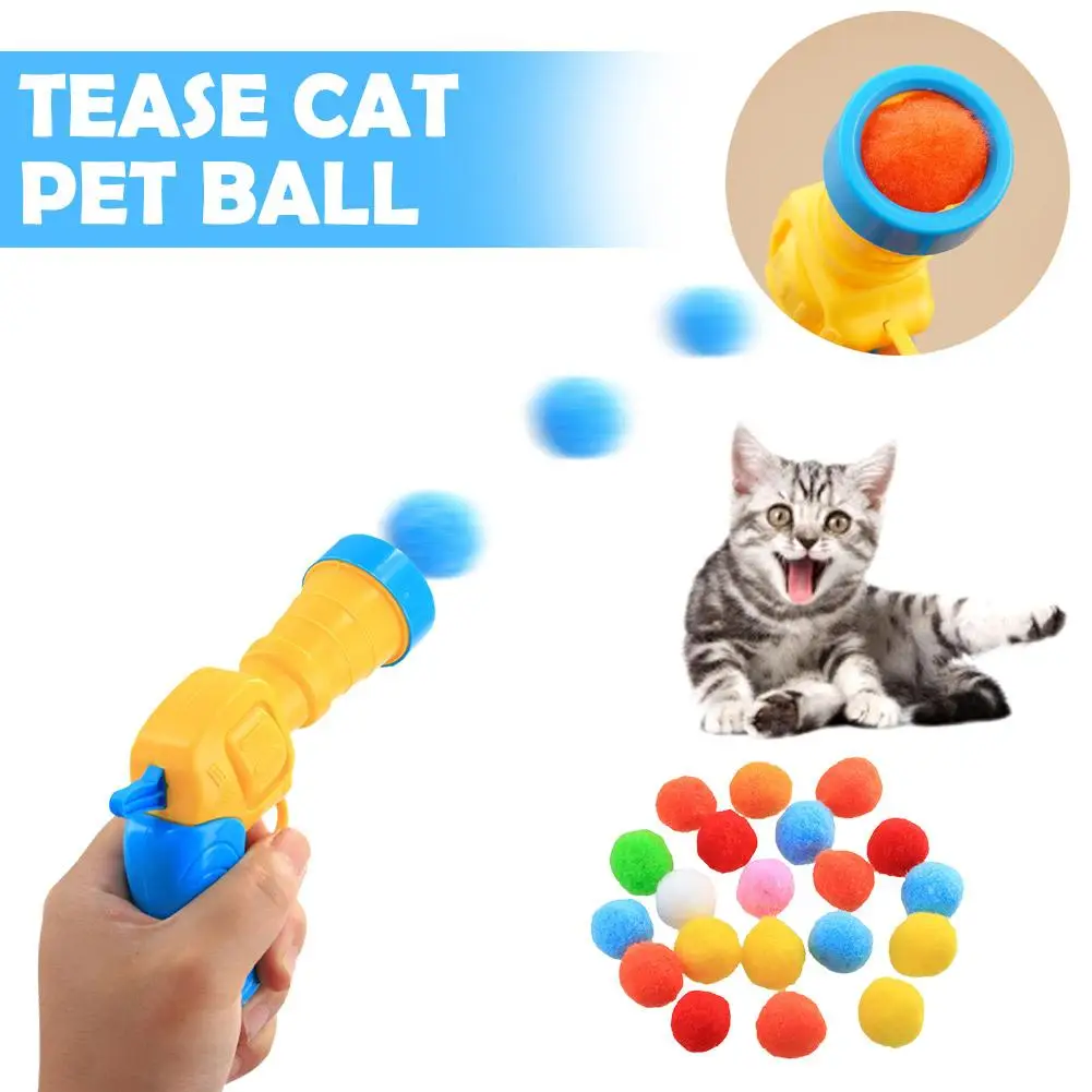 Cat Toys Interactive Launch Training Toy for Pet Kitten Creative Mini Shooting Gun Games Stretch 1005012415823613
