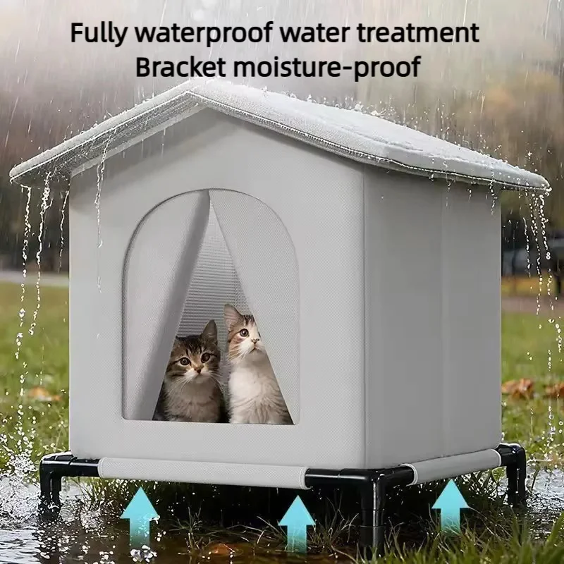 Winter Warm Waterproof Pet Cave House Foldable Washable Outdoor Shelter for Stray Cats Dogs Small 1005012418206821