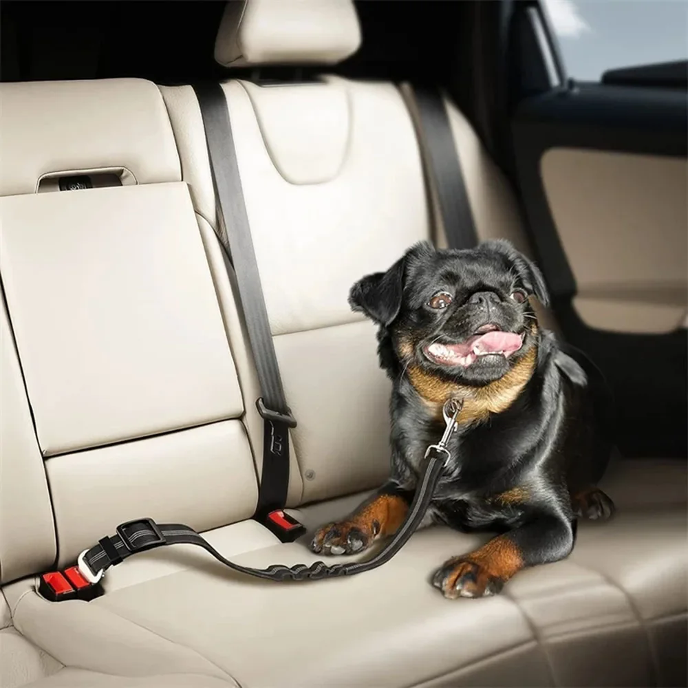 Adjustable Dog Car Seat Belt Harness for Dogs Nylon Reflective Cushioning Elasticity Car (1pcs) 1005012423378122