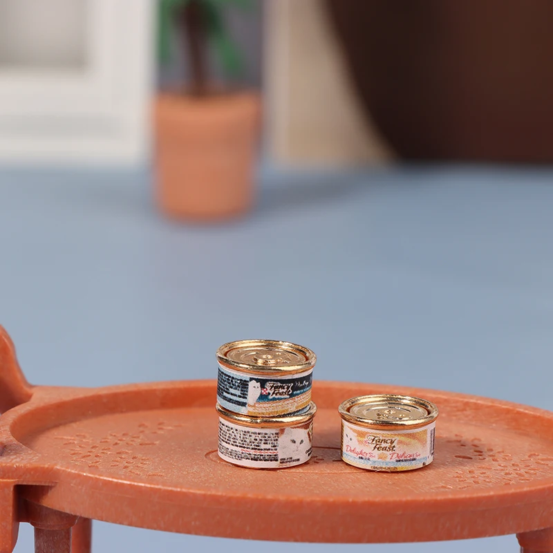 1/12 Dollhouse Simulation Cat Can Dollhouse Mini Cat Food Toy Dolls House Home Decorations Pretend 1005012428258657
