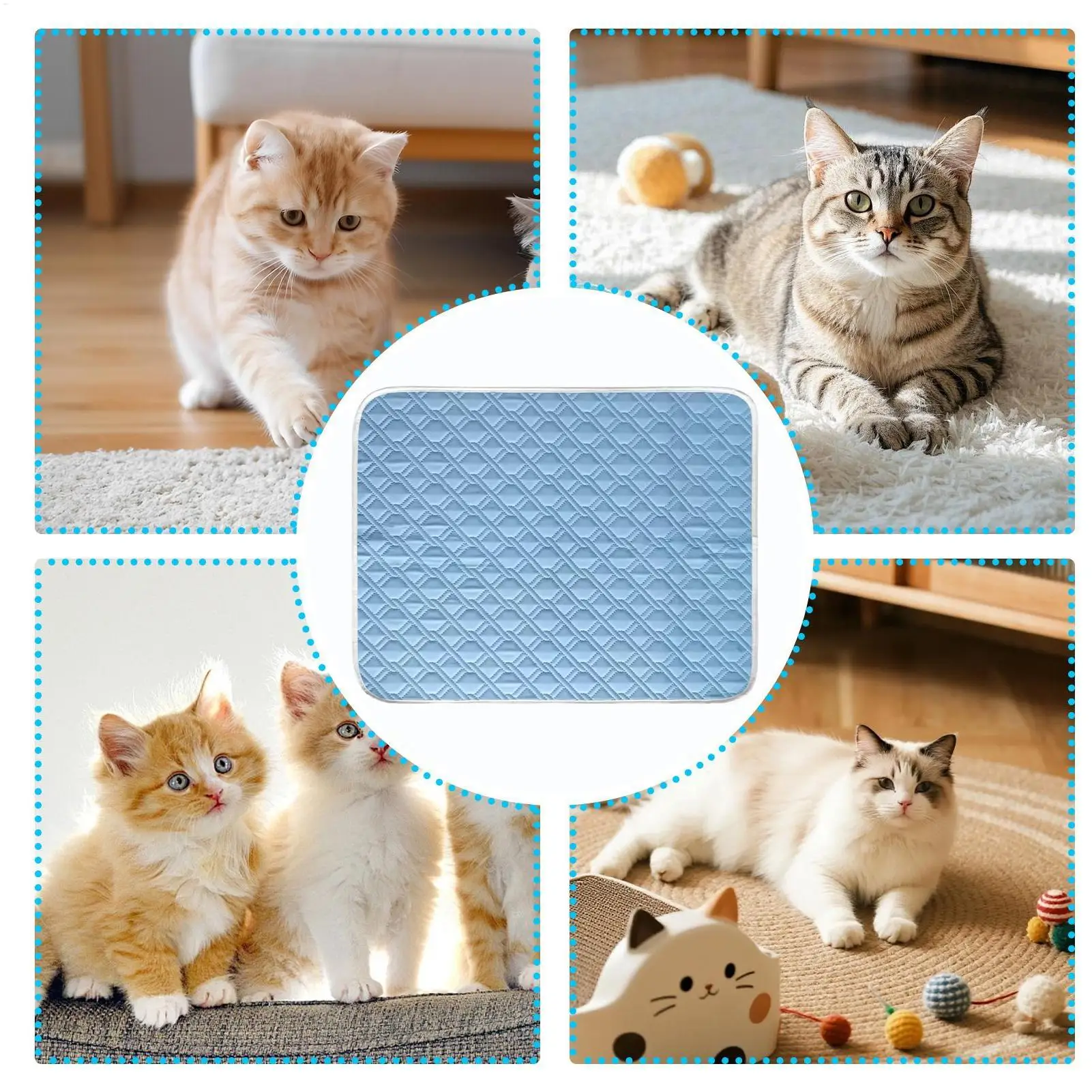 45x35cm New Dog Cooling Mat Summer Washable Portable Pet Coolings Pad for Dogs Cat Ice Silk Blanket 1005012428382430