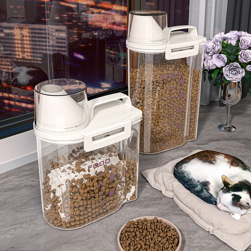 Sealed Cat Food Storage Bucket Vacuum Preservation Tank for Dog Food Moisture-Proof 1005012436634387