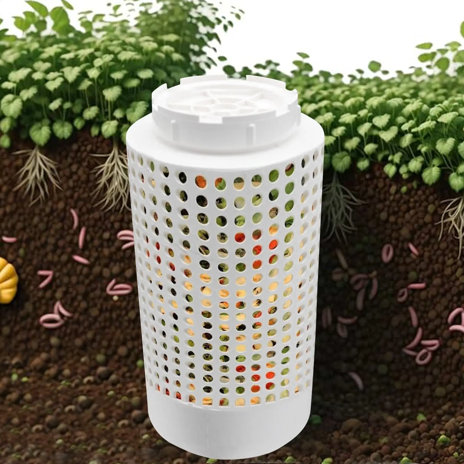 Inground Worm Farm Composter in the Ground Underground Compost Bin Farm Drainage Filter for Raised 1005012437286764