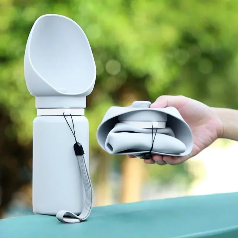 Pet Travel Water Bottle: Collapsible Dog Water Dispenser with Drinking Tray 1005012437971419
