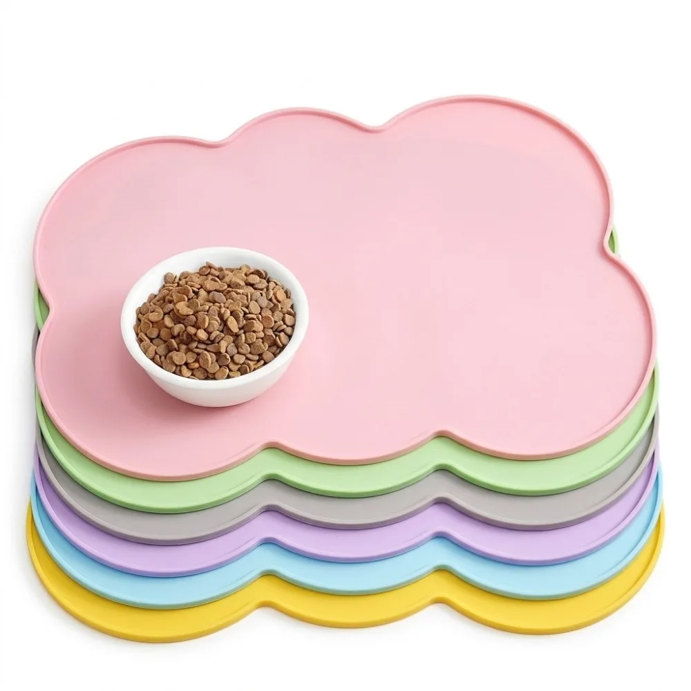 Pet Food Mat Pet Waterproof Mat Dog Cat Bowl Mat Silicone Non-Slip Pet Feeding Eating Bowl 1005012443002861