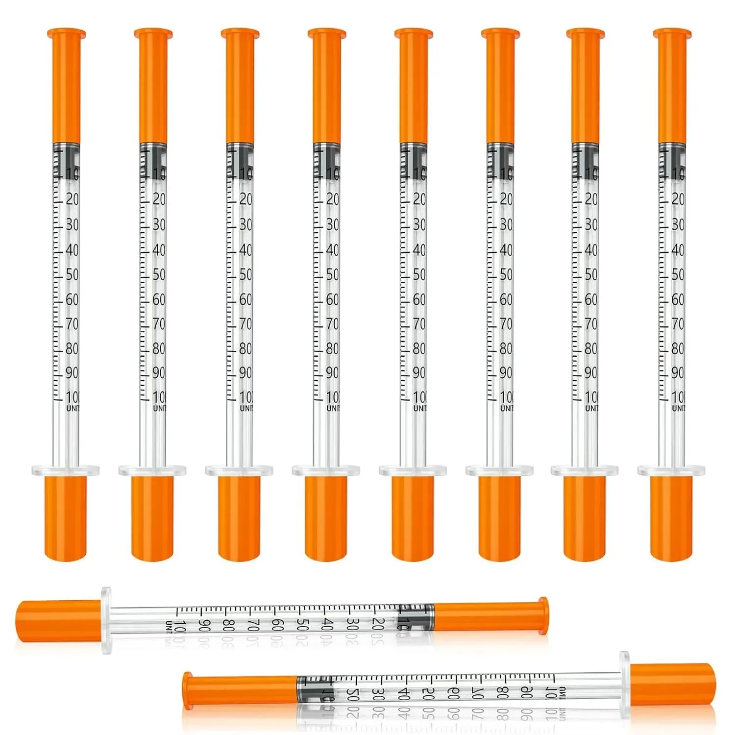 25/50-Pack 0.5/1ml Syrings with Needles Individually Packaged for Laboratory and Pet Supplies 1005012446190442