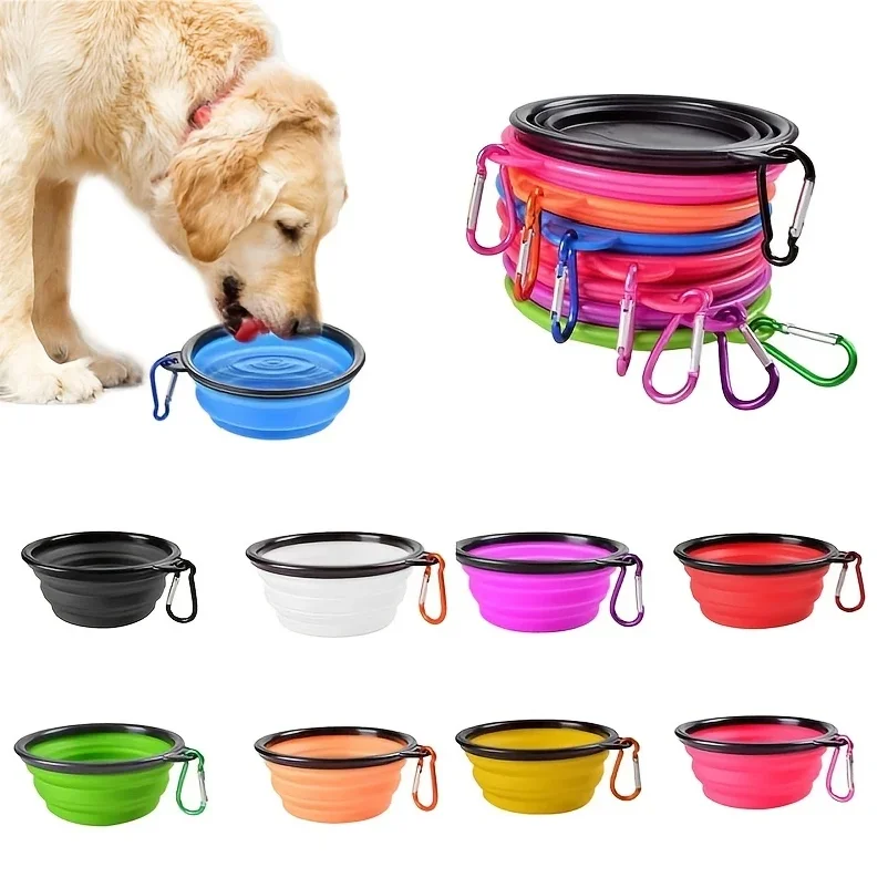 Portable Pet Food Bowl Durable TPR Bowl Cat and Dog Food Pet Silicone Collapsible Bowl Portable 1005012461110088
