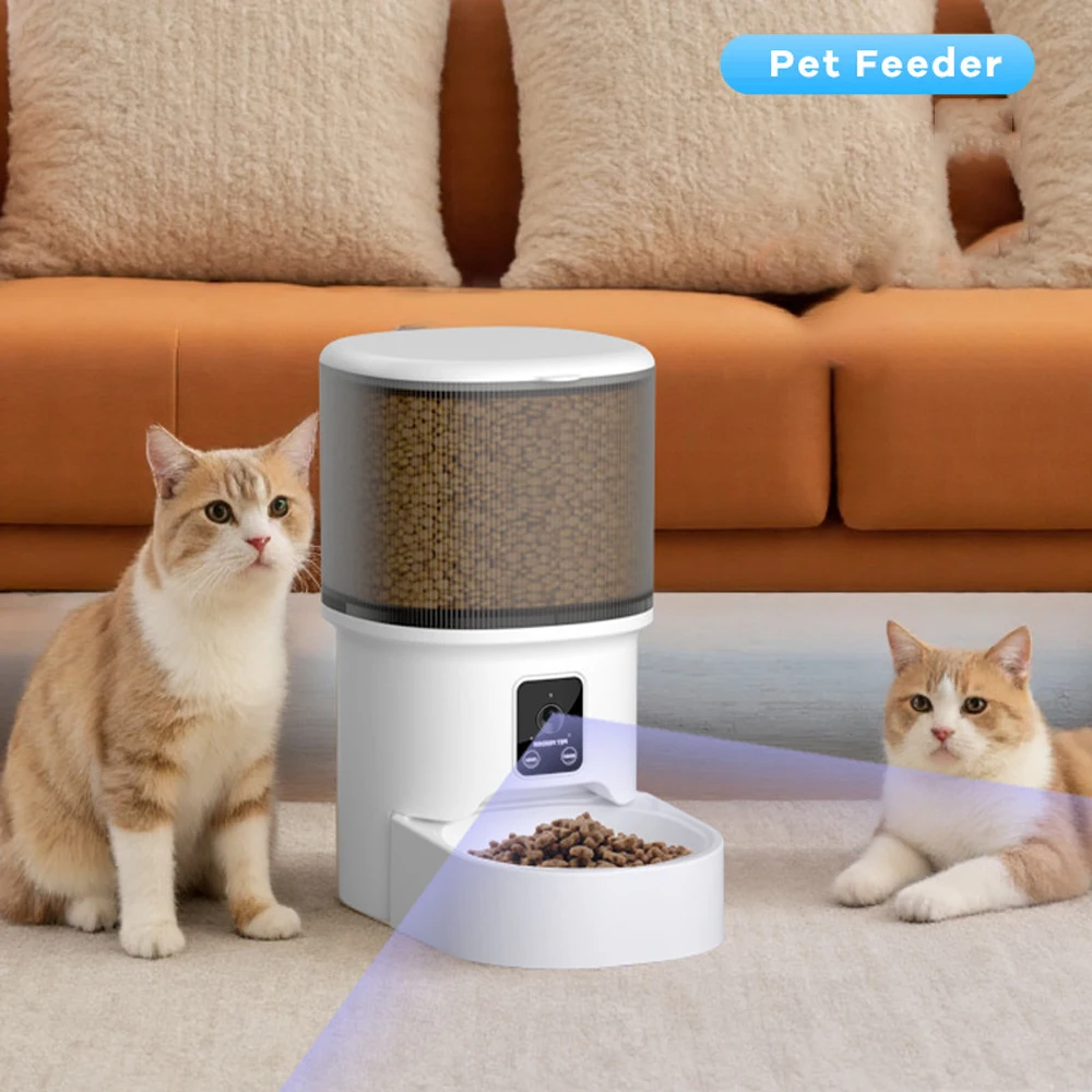 Visual Automatic Cat Feeder, Timed Pet Feeder for Cats and Dogs, with Dry Food Dispenser (4L) 1005012463675236