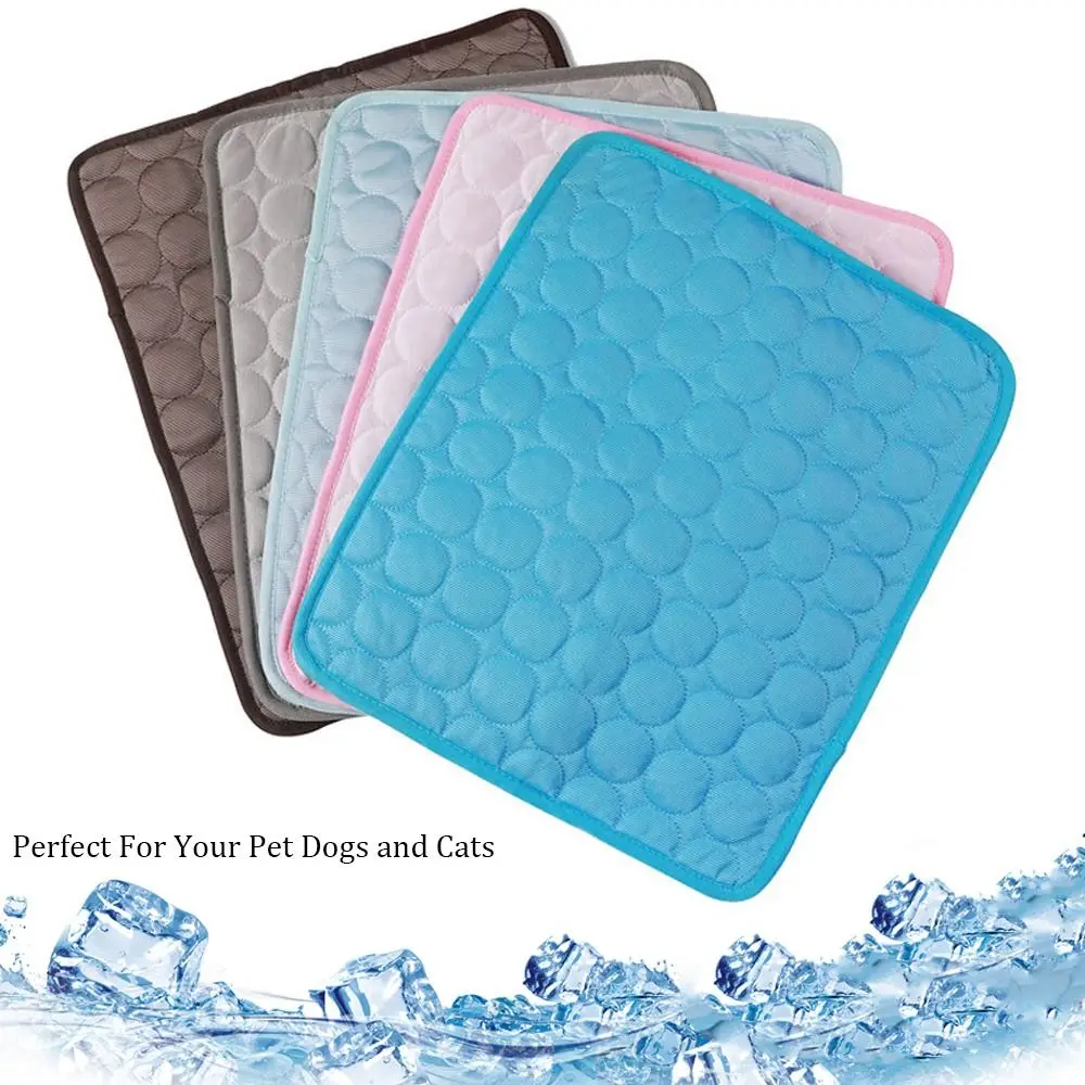 Summer Small Animal Cold Bed Pet Cooling Mat Dog Cat Sleeping Pad Cool Ice Silk Moisture-Proof 1005012467069117