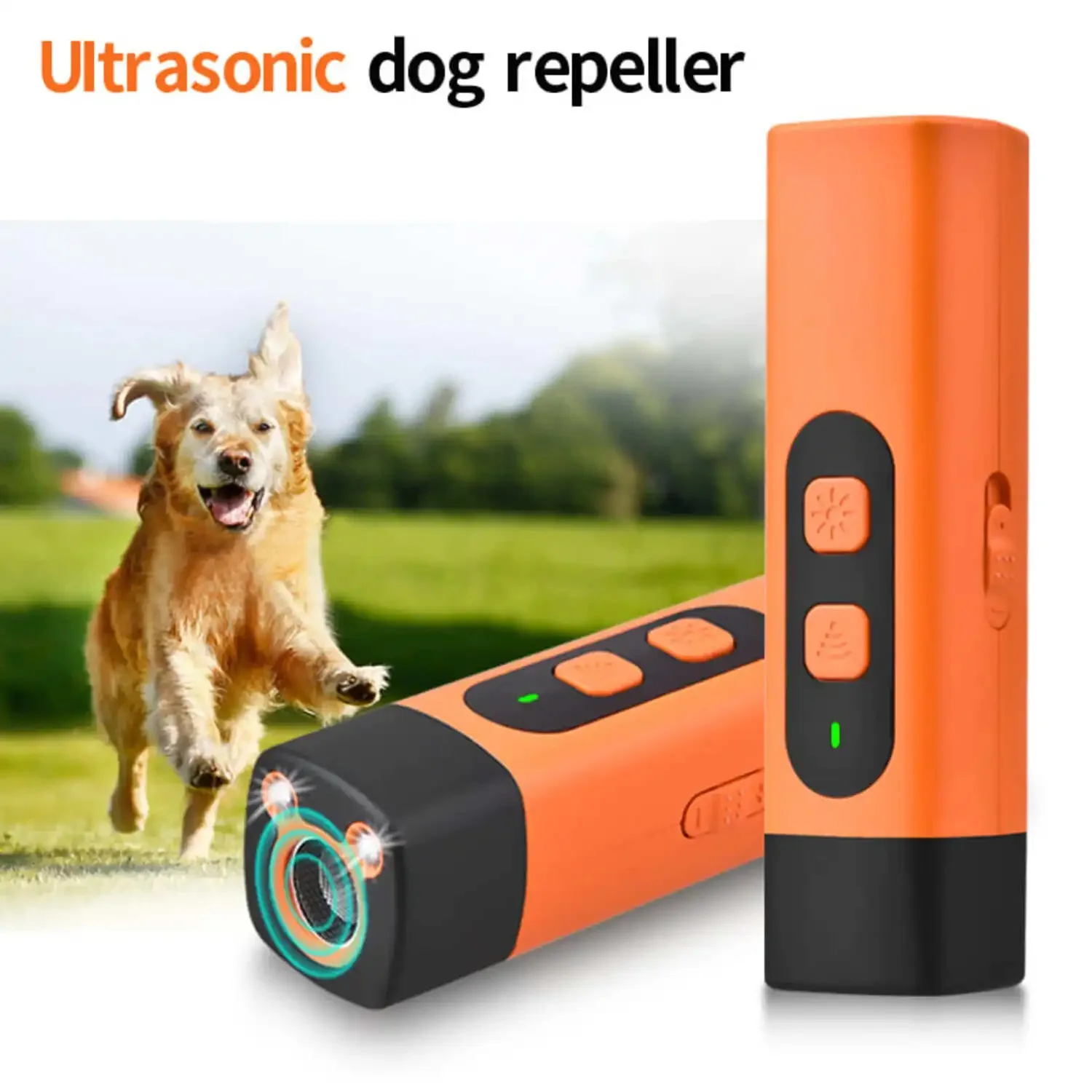 Ultrasonic Dog Repeller with LED Flashlight Anti Bark Device for Dogs Pet Training Control Device 1005012470430535