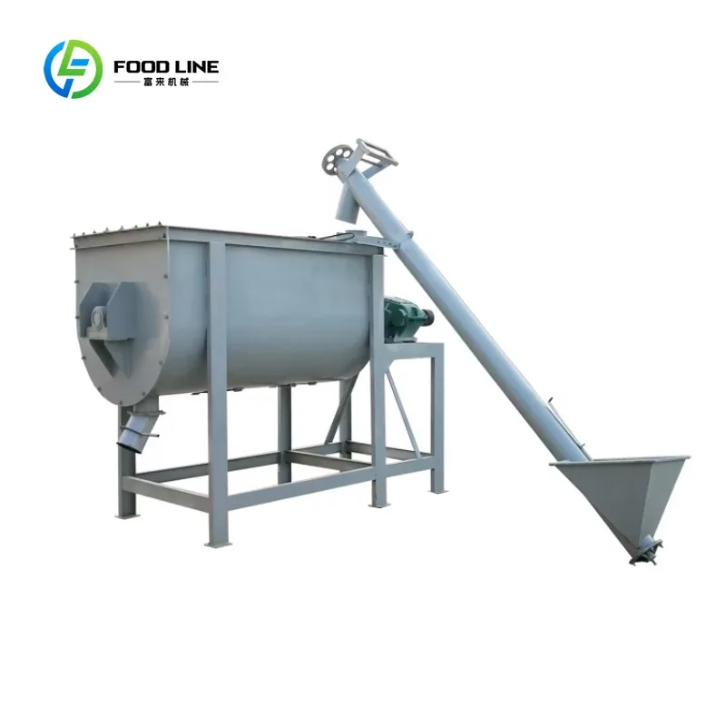 Customized Poultry Farm Chicken Food Feed Mixer Cow Industrial Horizontal Double Helix Ribbon Mixer 1005012481442788