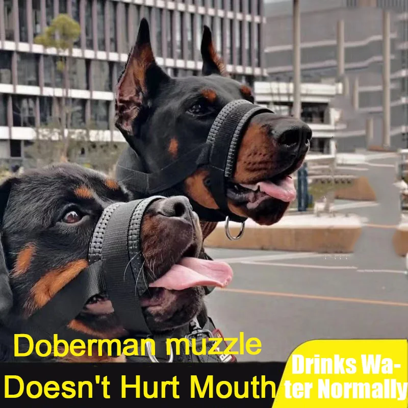 Dog Mouth Muzzle Anti Bark Dog Collar Breathable Dog Training Tool Nylon Muzzle Set with Stripes 1005012490491450