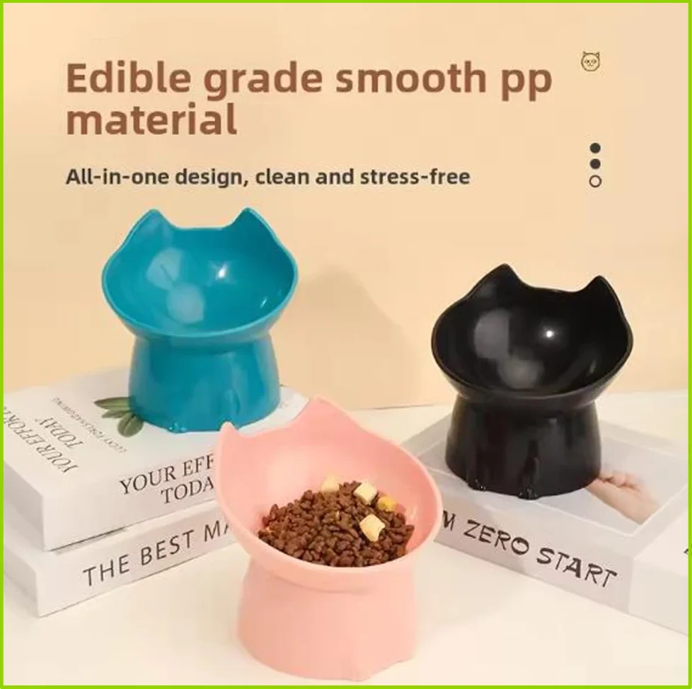 Part Cat Bowl with Long Ears and High Feet Cat and Dog Neck Protection 1005012495646749