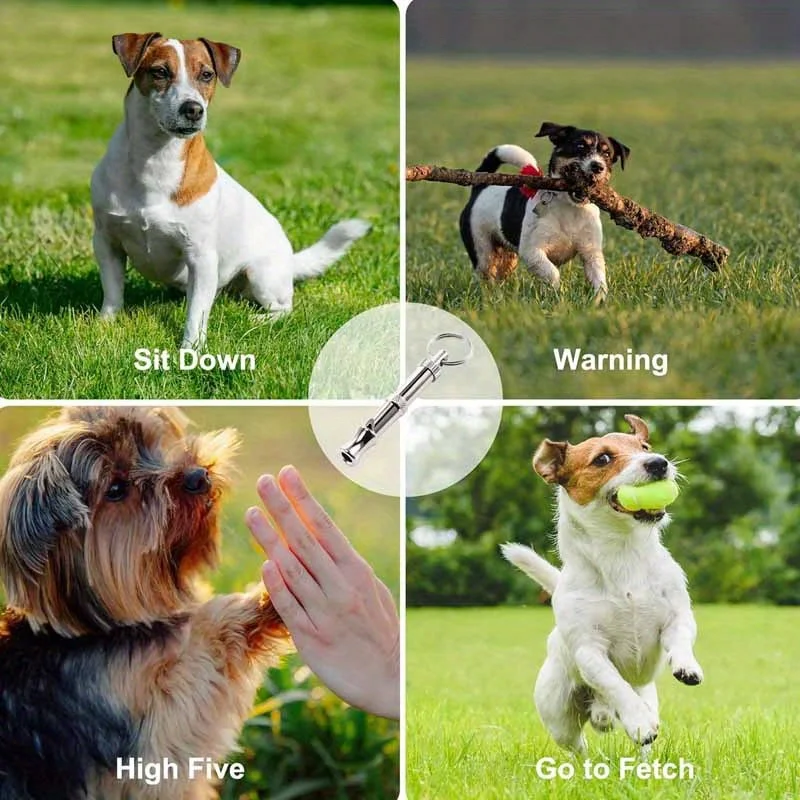 1/2Pcs Dog Whistle to Stop Barking, Adjustable Sound Pitch Dog Whistle with Keychain 1005012496208484