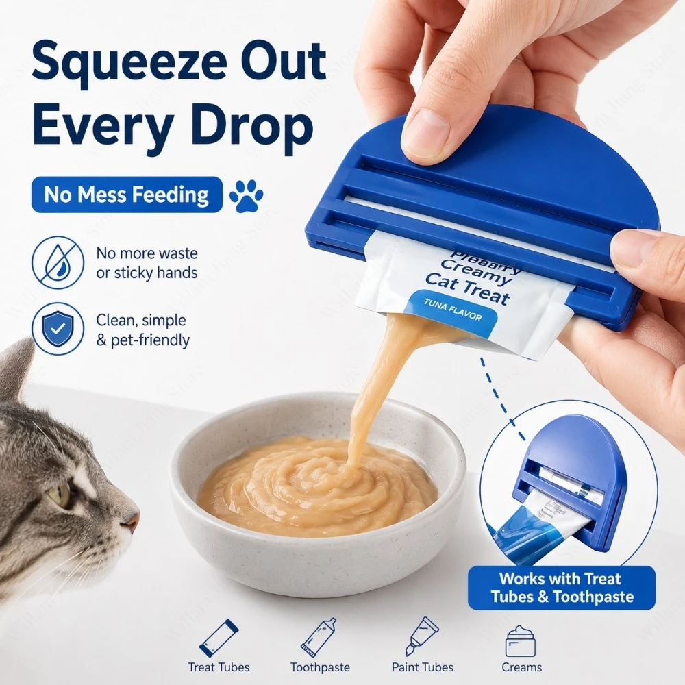1/3 PCS Portable Manual Squeezer Reusable Multifunctional Dispenser for Cat Cream Treats 1005012499369153